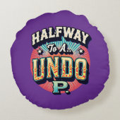 Hundoへの途中 – 50誕生日 ラウンドクッション (裏面)