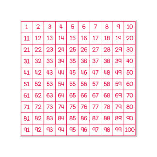 Hundreds Chart Self-Inking Stamp セルフインキングスタンプ