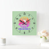 Hung Gar Kung-Fu スクエア壁時計 (ホーム)