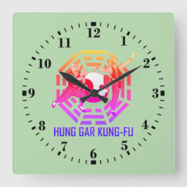 Hung Gar Kung-Fu スクエア壁時計