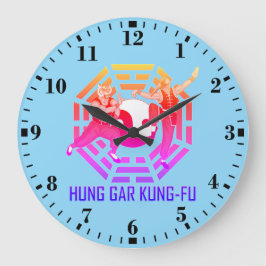 Hung Gar Kung-Fu ラージ壁時計