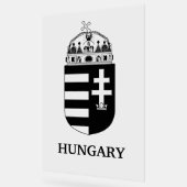 Hungarian Coat of Arms Contemporary Monochrome Art アクリルサイン (傾斜)