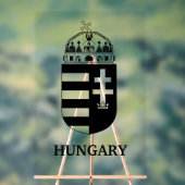 Hungarian Coat of Arms Contemporary Monochrome Art アクリルサイン (ニュートラル)