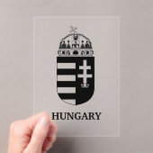 Hungarian Coat of Arms Contemporary Monochrome Art アクリル招待状 (インサイチュ (ポータブル))