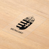 Hungarian Coat of Arms Contemporary Monochrome Art アクリル招待状 (レイダウン)
