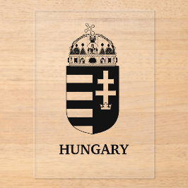 Hungarian Coat of Arms Contemporary Monochrome Art アクリル招待状