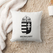Hungarian Coat of Arms Contemporary Monochrome Art クッション (ブランケット)