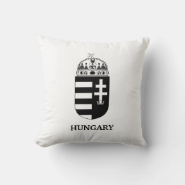 Hungarian Coat of Arms Contemporary Monochrome Art クッション
