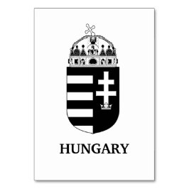 Hungarian Coat of Arms Contemporary Monochrome Art テーブルナンバー