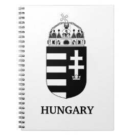 Hungarian Coat of Arms Contemporary Monochrome Art ノートブック