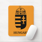 Hungarian Coat of Arms Contemporary Monochrome Art マウスパッド (マウス)