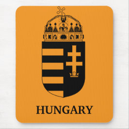 Hungarian Coat of Arms Contemporary Monochrome Art マウスパッド