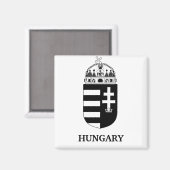 Hungarian Coat of Arms Contemporary Monochrome Art マグネット (正面/裏面)