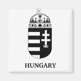 Hungarian Coat of Arms Contemporary Monochrome Art マグネット