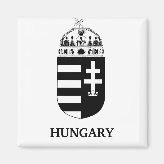 Hungarian Coat of Arms Contemporary Monochrome Art マグネット (正面)