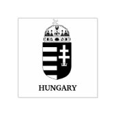 Hungarian Coat of Arms Contemporary Monochrome Art ラバースタンプ (インプリント)