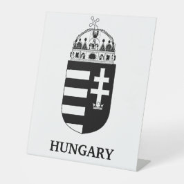 Hungarian Coat of Arms Contemporary Monochrome Art 台座サイン