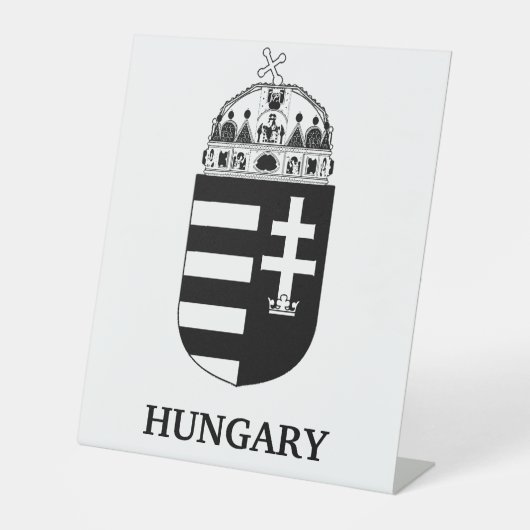 Hungarian Coat of Arms Contemporary Monochrome Art 台座サイン (正面)
