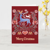 Hungarian Folk Art カード (黄色い花)