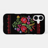 Hungarian Folk Design Red Peppers iPhone 16ケース (裏面横)