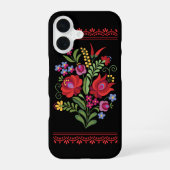 Hungarian Folk Design Red Peppers iPhone 16ケース (裏面)