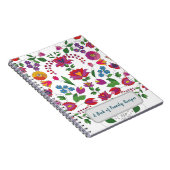 Hungarian Folk Floral Family Recipe Notebook ノートブック (右側)