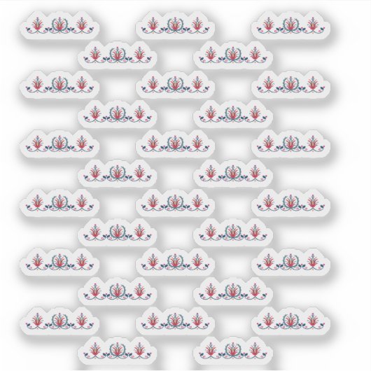 Hungarian Folk Floral Pattern シール (正面)