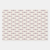 Hungarian Folk Floral Pattern ラッピングペーパーシート (正面)