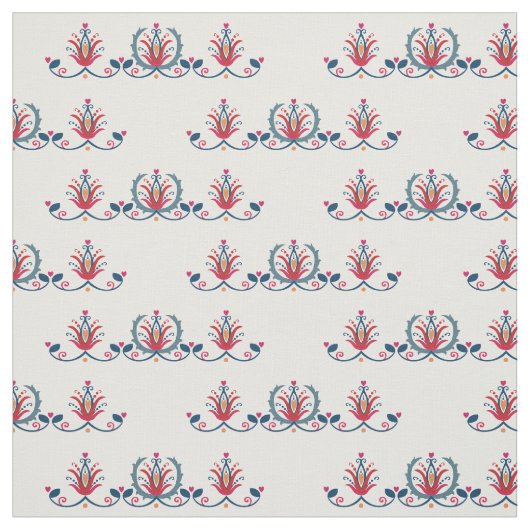 Hungarian Folk Floral Textile Pattern ファブリック (見本)