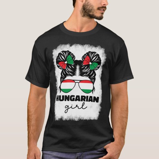 Hungarian Girl Girls For Kids Hungary Flag Pride M Tシャツ (正面)
