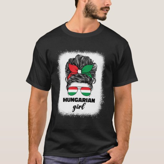 Hungarian Girl Girls For Women Hungary Flag Pride  Tシャツ (正面)