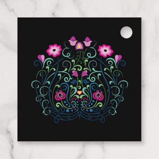 Hungarian Kalocsa Embroidery Pattern フェイバータグ (裏面)