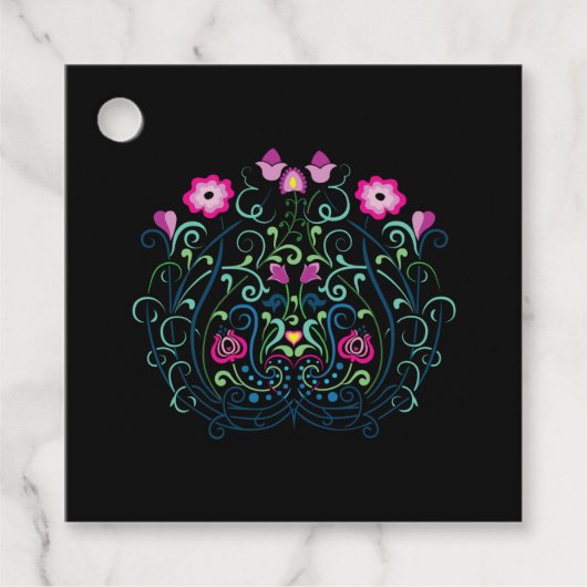 Hungarian Kalocsa Embroidery Pattern フェイバータグ (正面)