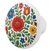 Hungarian Kalocsa Floral Folk Art Ceramic Knob セラミックノブ (右)