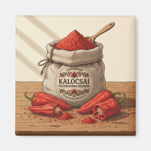 Hungarian Kalocsai Paprika – Red Paprika Powder  マグネット (正面)