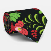 Hungarian Matyo Embroidery Pattern ネクタイ (ロール)