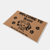 Hungarian Vizsla Personalized Door Mat Doormat  ドアマット (アングル)