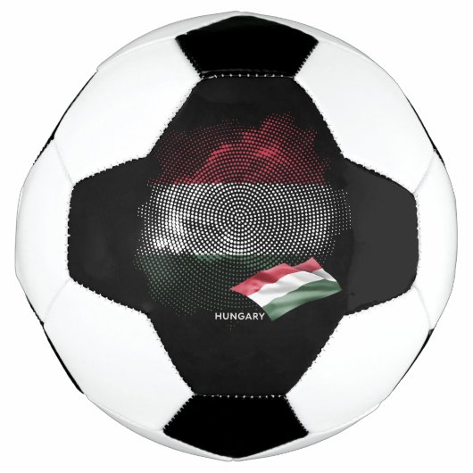 Hungary flag サッカーボール (正面)