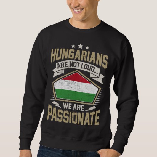 Hungary Flag Passionate Hungarians Girls & Women スウェットシャツ (正面)