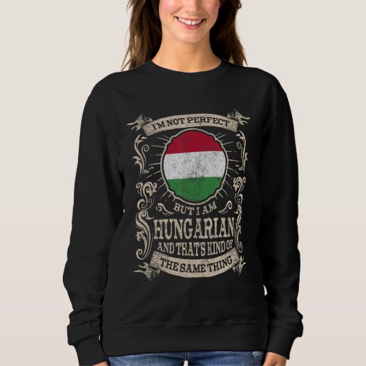 Hungary Flag Proud Hungarians Men & Women 2 スウェットシャツ (正面)