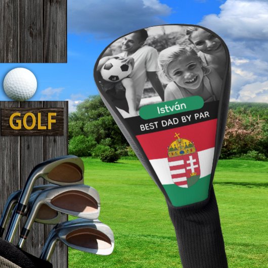 Hungary Golf, Best Dad, Hungarian Flag, Photo ゴルフヘッドカバー