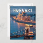 Hungary Illustration Travel Art Vintage ポストカード (正面/裏面)