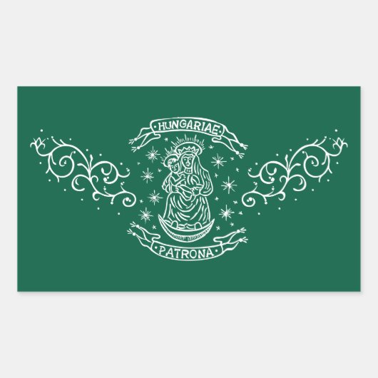 hungary motif 長方形シール (正面)
