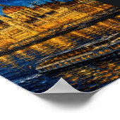 Hungary: Night Glow Budapest Art Souvenir ポスター (角)