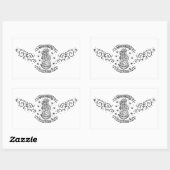 hungary religious motif medieval virgin mary jesus 長方形シール (シート)