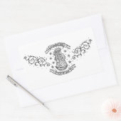 hungary religious motif medieval virgin mary jesus 長方形シール (封筒)