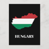 Hungary, silhouette and flag, ポストカード (正面)