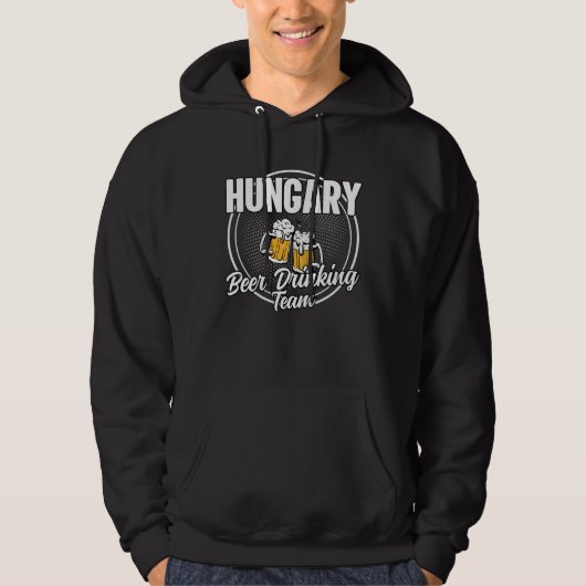Hungary Squad Ale Hungarian Beer Drinking Team パーカ (正面)