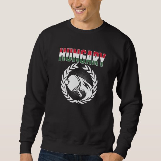 Hungary Table Tennis Hungarian Ping Pong Support スウェットシャツ (正面)
