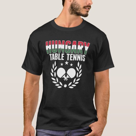Hungary Table Tennis   Hungarian Ping Pong Support Tシャツ (正面)